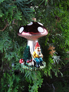 Mushroom Gnome Ornament
