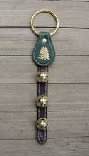 Load image into Gallery viewer, Bells on Leather Strap - Pine Trees