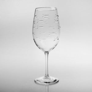 18 oz. AP Wine Glass - School of Fish