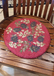 Chair Pad Red Pinecone