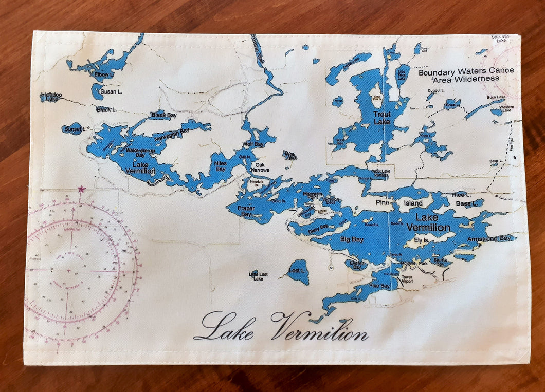 Lake Vermilion Map Placemat Set