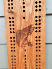 Load image into Gallery viewer, Paddle Cribbage Board - Walleye