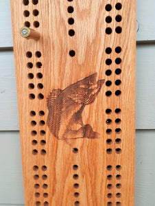 Paddle Cribbage Board - Walleye