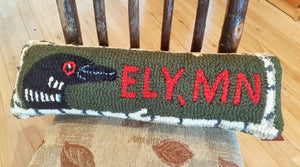 "Ely MN" Loon Pillow