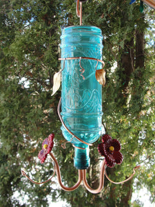 Amore Hummingbird Feeder - Aqua