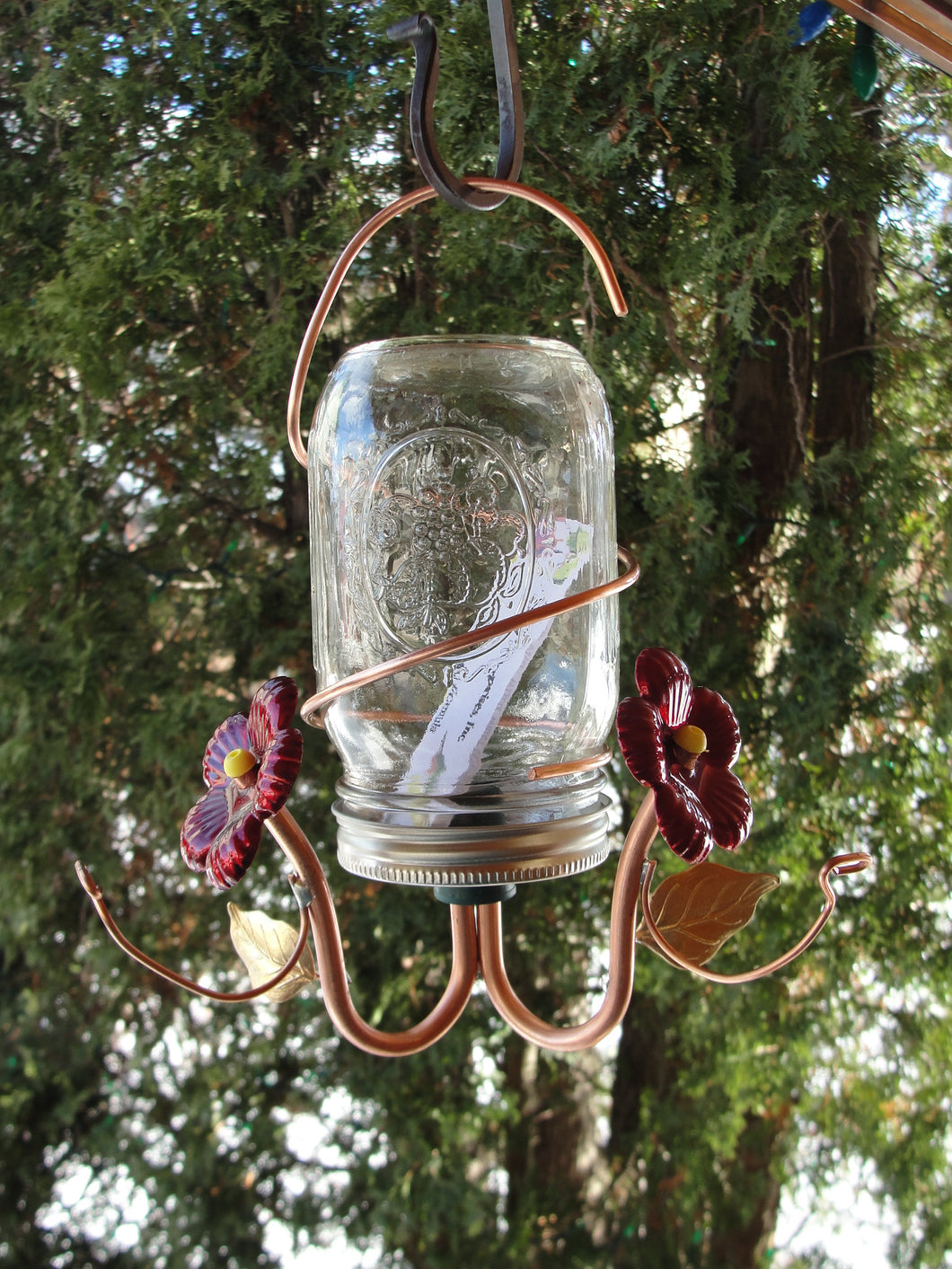 Mason Jar Hummingbird Feeder