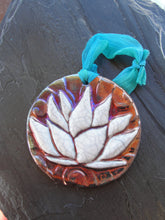 Load image into Gallery viewer, Lotus - Raku Medallion