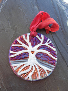 Tree of Life - Raku Medallion