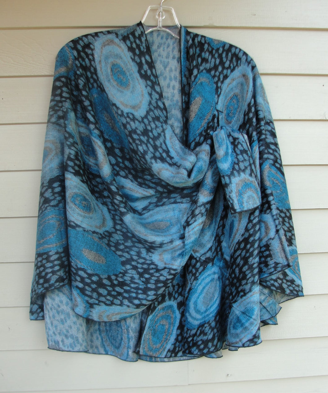 Cashmere Shawl - Reversible - Blue #22