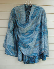 Load image into Gallery viewer, Cashmere Shawl - Reversible - Blue #22