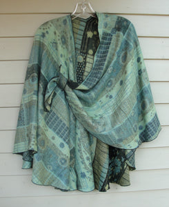 Cashmere Shawl - Reversible - Green #9