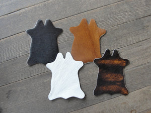 Cowhide coasters