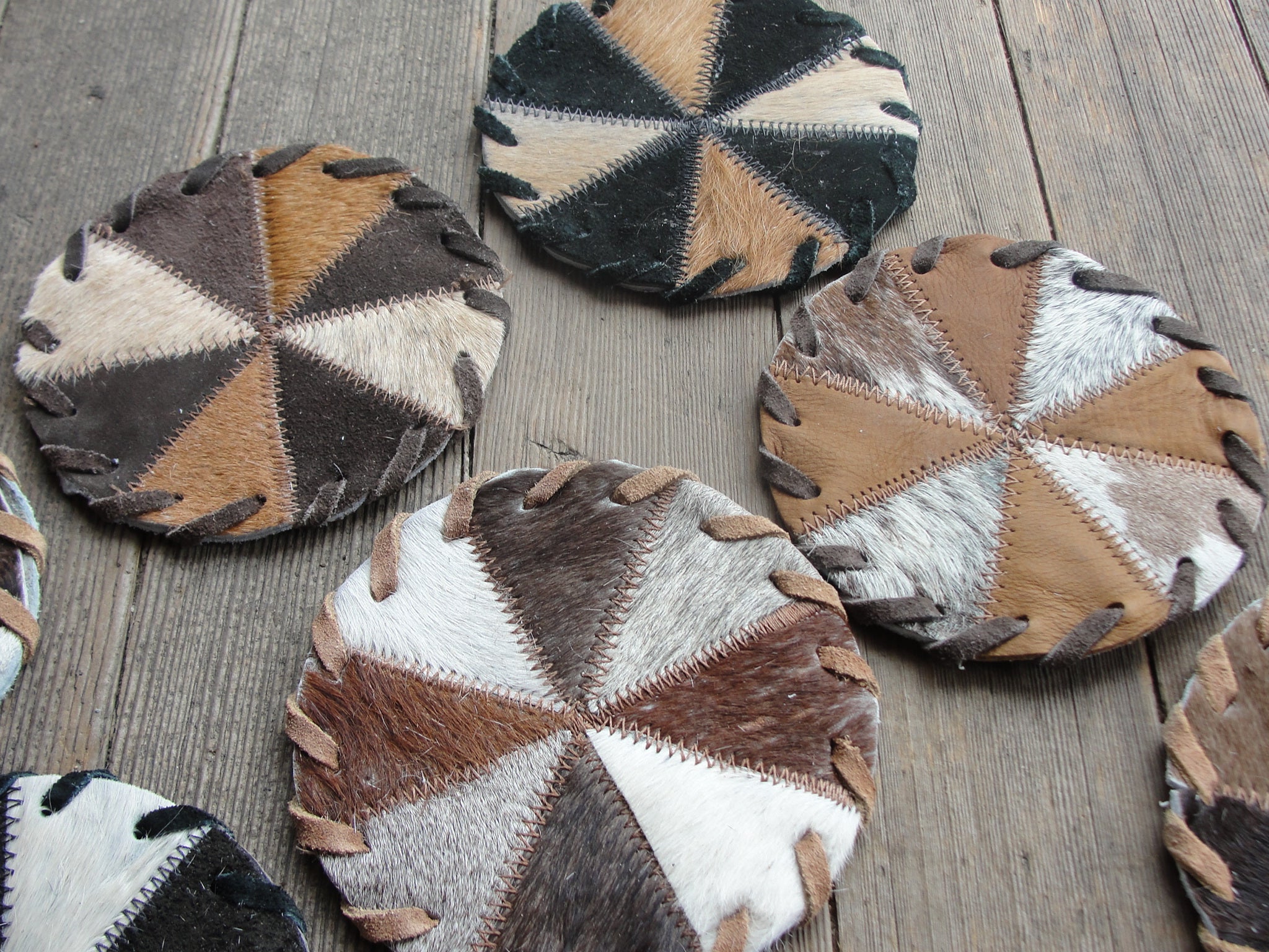 Cowhide Coasters - Round – Mealeys Gift And Sauna Shop