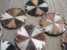 Load image into Gallery viewer, Cowhide Coasters - Round