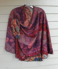 Load image into Gallery viewer, Cashmere Shawl - Reversible - Orange &amp; Red #32
