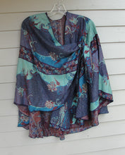 Load image into Gallery viewer, Cashmere Shawl - Reversible - Blue &amp; Purple #30