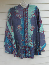 Load image into Gallery viewer, Cashmere Shawl - Reversible - Blue &amp; Purple #30