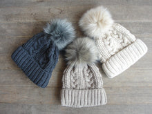 Load image into Gallery viewer, Polish Heavy Knit Beanie with single pompom
