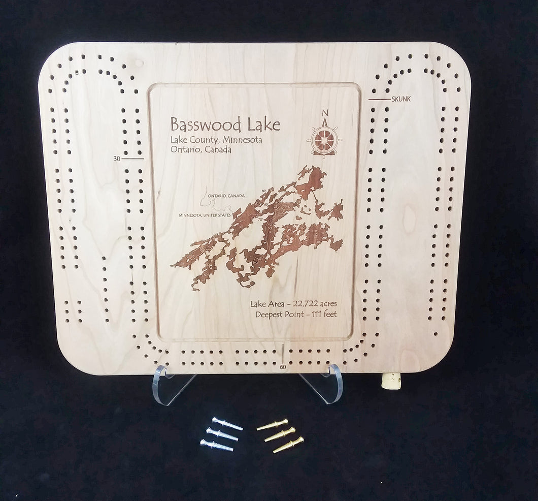 Cribbage Board - Select Minnesota Lakes